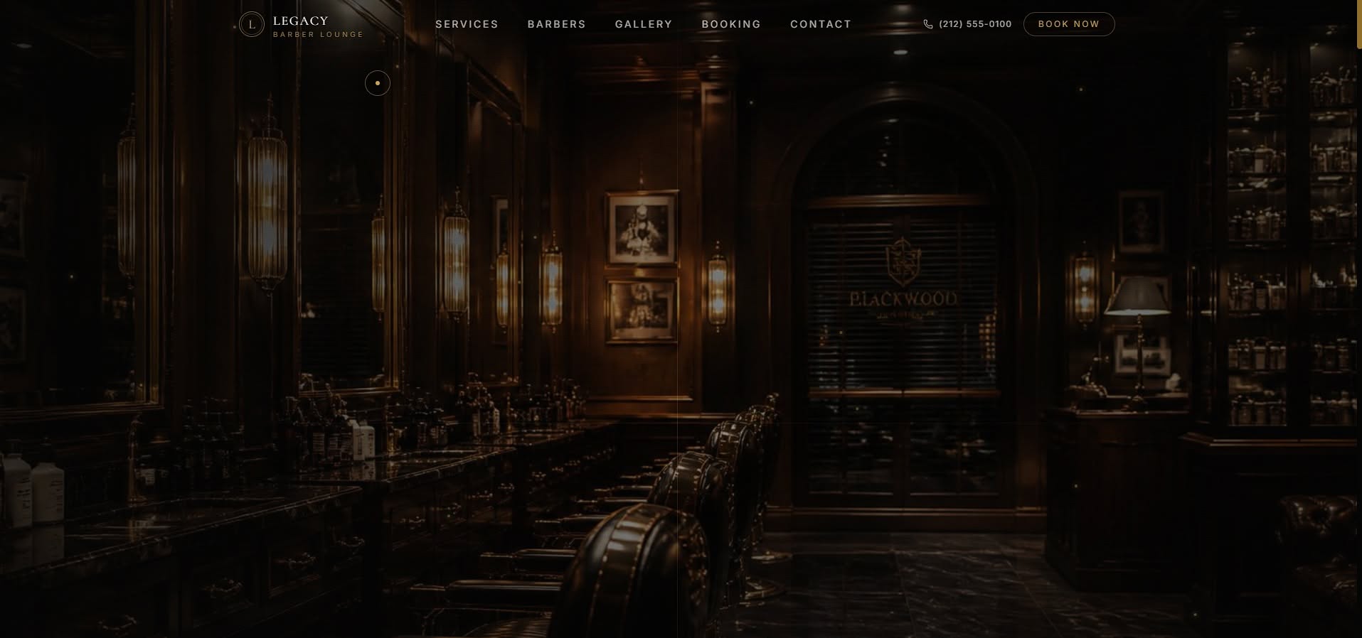Legacy Barber Lounge website preview