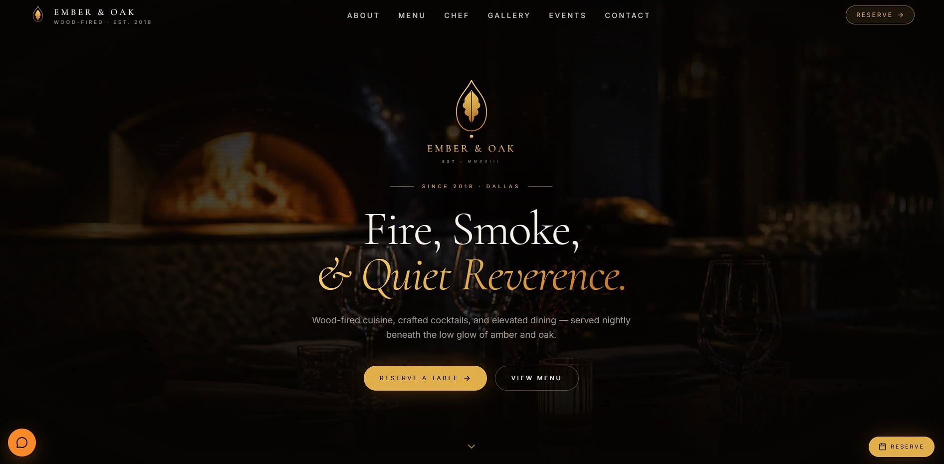 Ember & Oak website preview